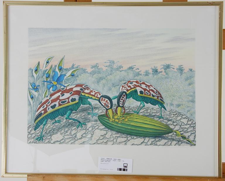 PEHRSON, KARL AXEL. Färglitografi, sign o dat -79, numr 289/385.