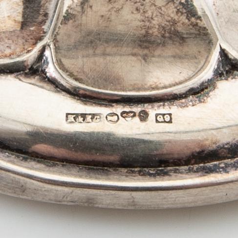 Ljusstakar 5 st silver Ceson Göteborg 1957 samt svenska importstämplar 1900-talets mitt.