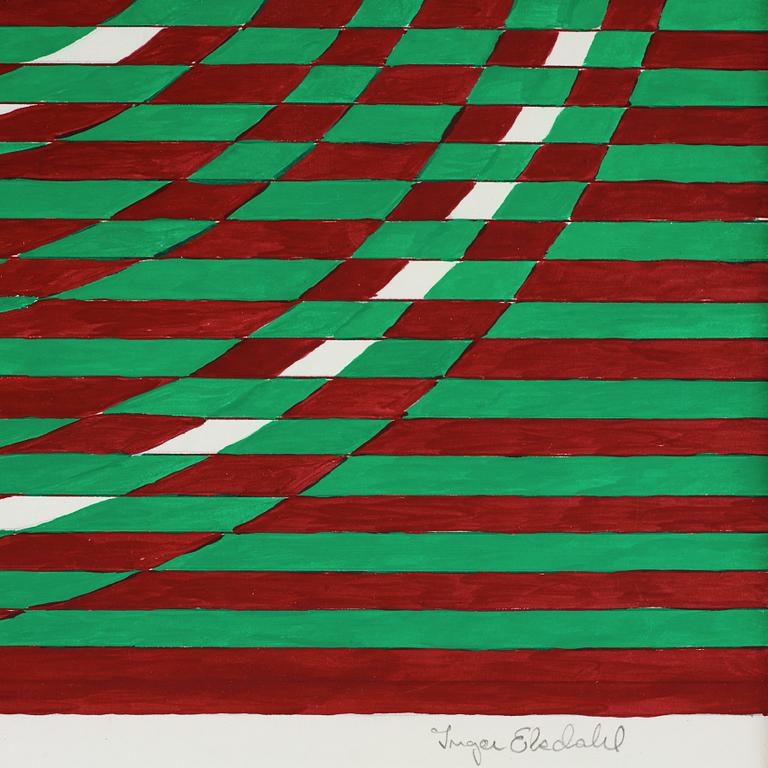 INGER EKDAHL, gouache på papper, signerad.