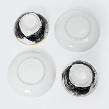Cups with saucers, 29 pcs, Empire, first half of the 19th century.