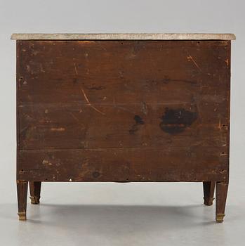 A Gustavian late 18th century commode by G Foltiern, not signed.