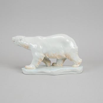 Herend, a 5267 porcelain polar bear, Hungary.