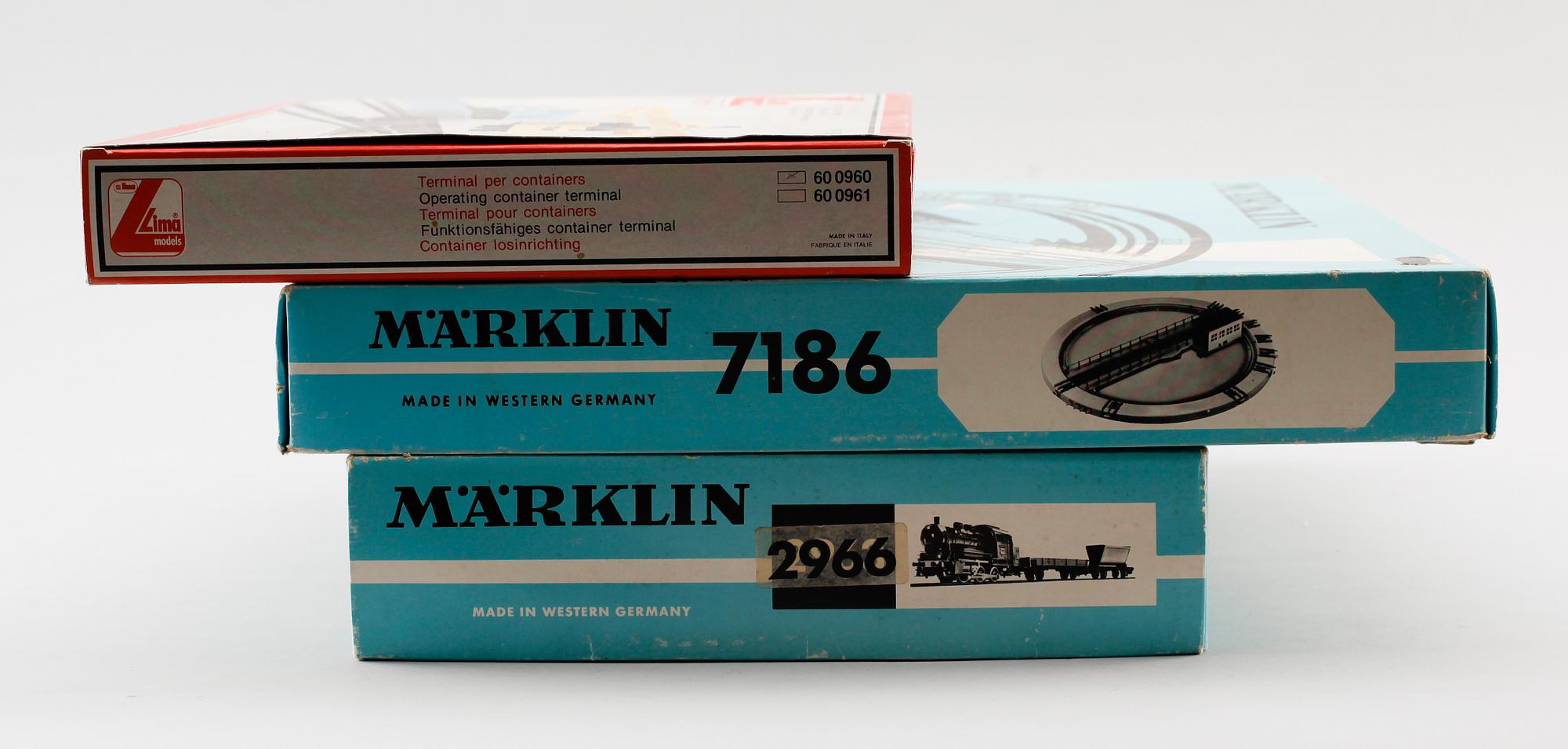 MODELLTÅGSDELAR, 3 st, Märklin och Lima.