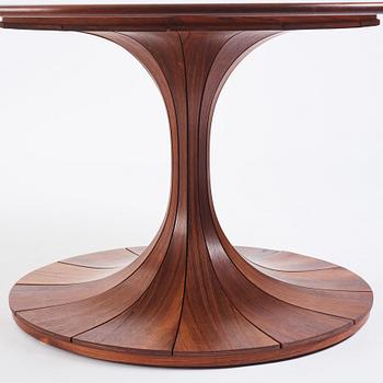 Karl Erik Ekselius, a rosewood veneered dining table, J.O. Carlssons Möbel AB, Vetlanda, 1960-70s.