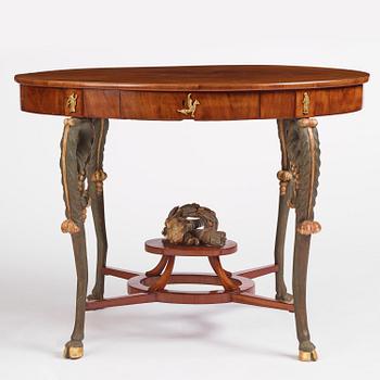 An Austrian Empire mahogany centre table, Vienna, early 1800's.