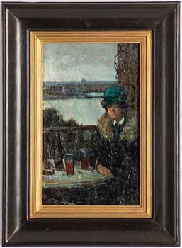 Allan Egnell, "Kvällsstämning över staden eller 'På Café'".