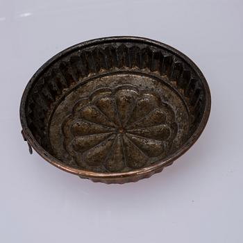 FORMAR, 3 st, koppar, 1800-tal.