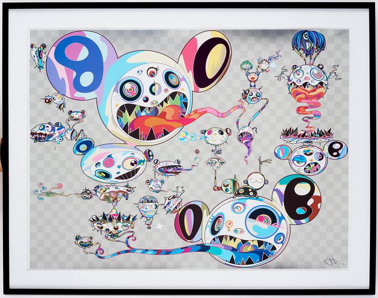 Takashi Murakami, "Another Dimension Brushing Against Your Hand" & "Hands Clasped".