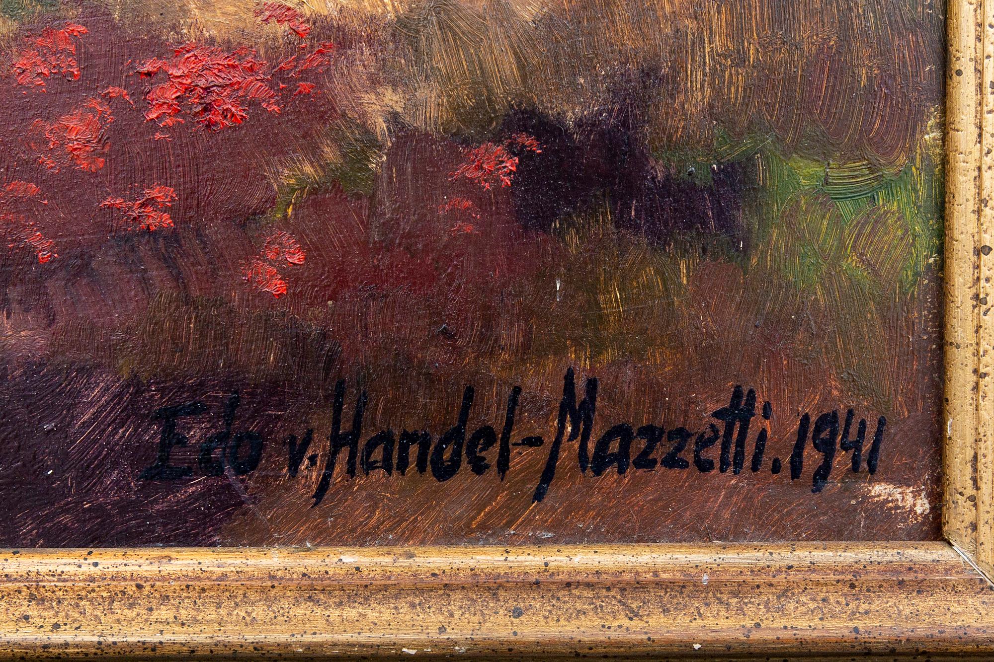 Eduard von Handel-Mazzetti, oil on panel signed and dated 1941.