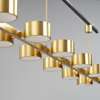 Hans-Agne Jakobsson, a monumental ceiling lamp model T 261/14, Hans-Agne Jakobsson AB, Markaryd, 1950s-60s.