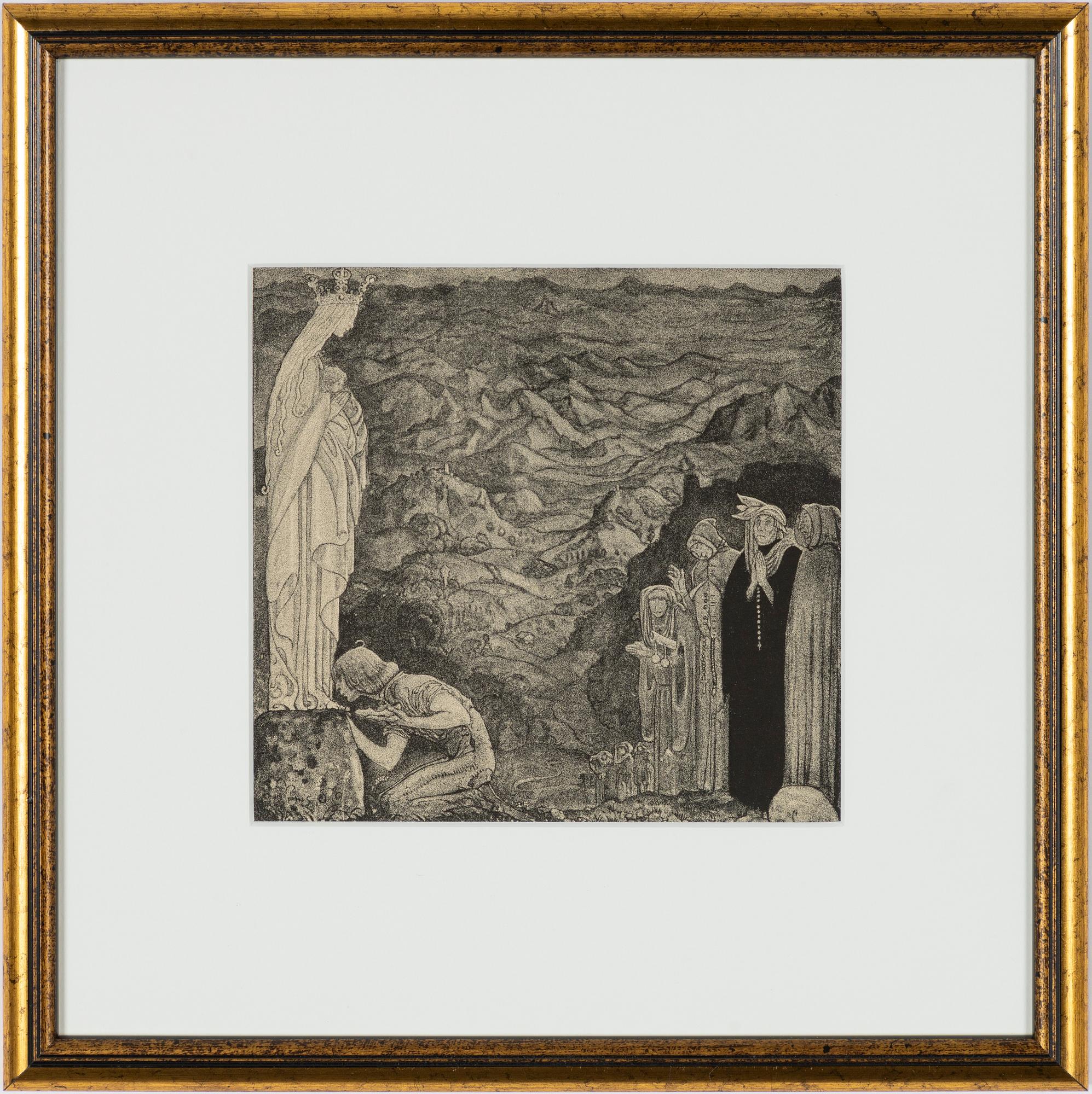 John Bauer, "Han stapplade fram mot madonnans bild och kysste ödmjukt hennes bara fot".