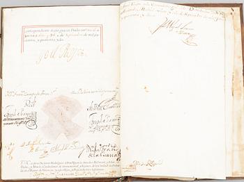 Spanish patent of nobility for the family Sanchez del Bellmont, issued 1742.