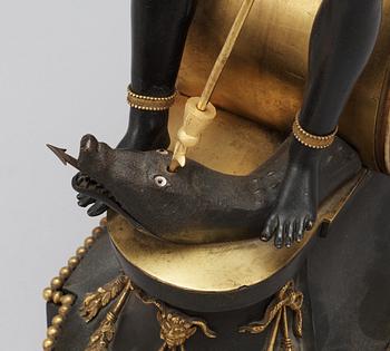 BORDSPENDYL. Frankrike, omkring år 1800. "Au Sauvage, L'Amerique".