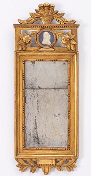 A Gustavian mirror, Sweden, around 1800.