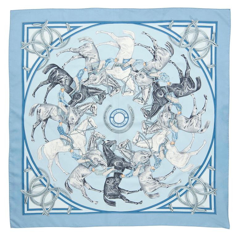 HERMÈS, a silk scarf, "La Ronde des Jockeys".