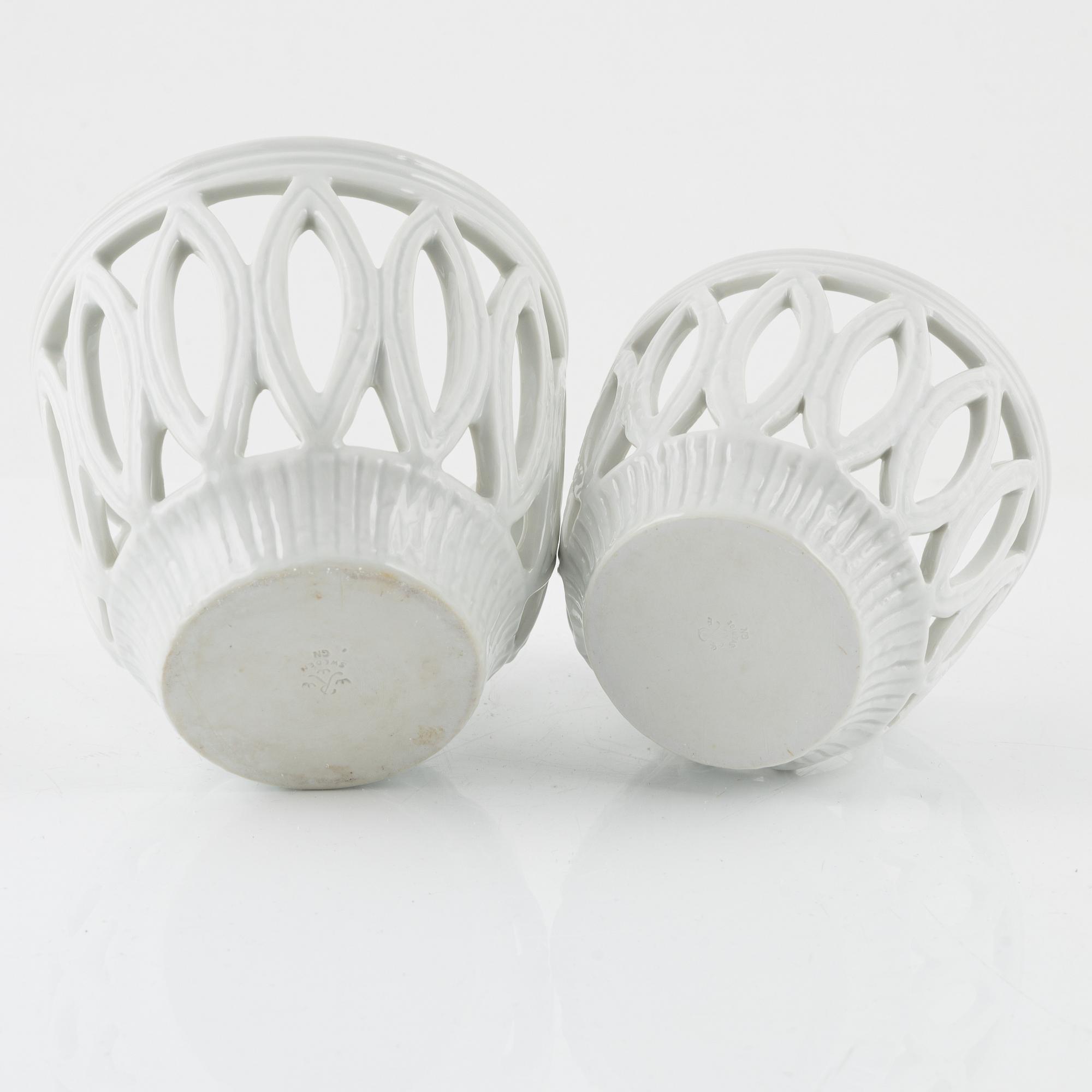 Gunnar Nylund, ytterfoder, 8 st, "Olympia", Rörstrand, 1940/50-tal.