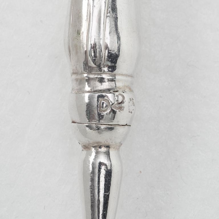 A Swedish 18th century 36 piece table cutlery, mark of Carl Gideon Renander, Stockholm 1792.