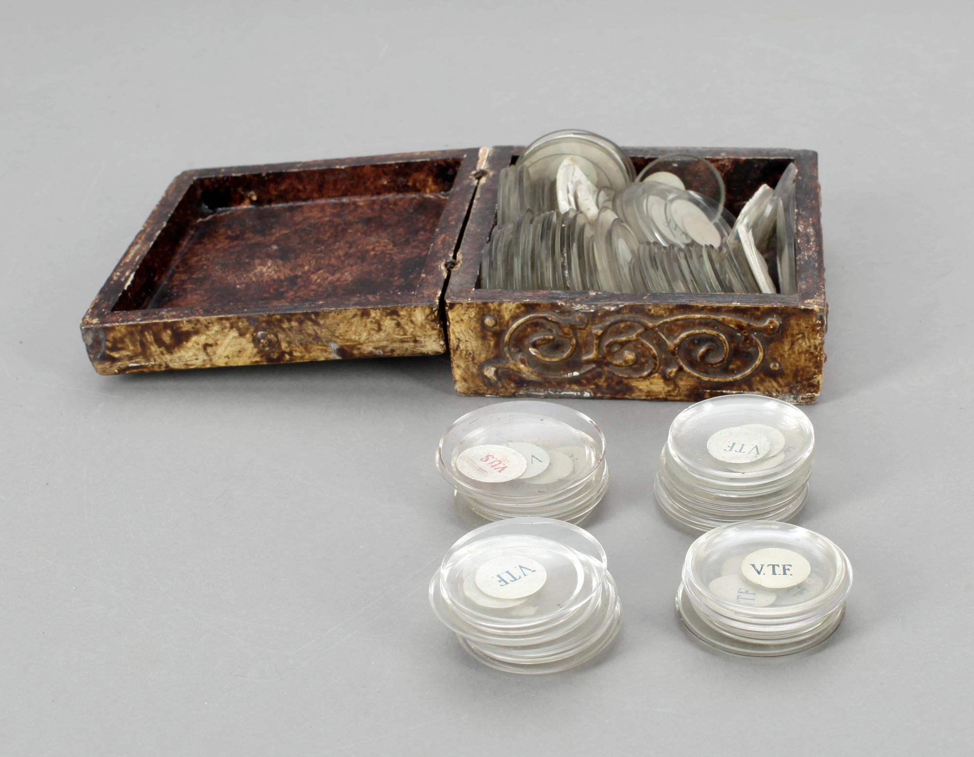 FICKURSGLAS, ca 120 stycken, 1800/1900-tal.