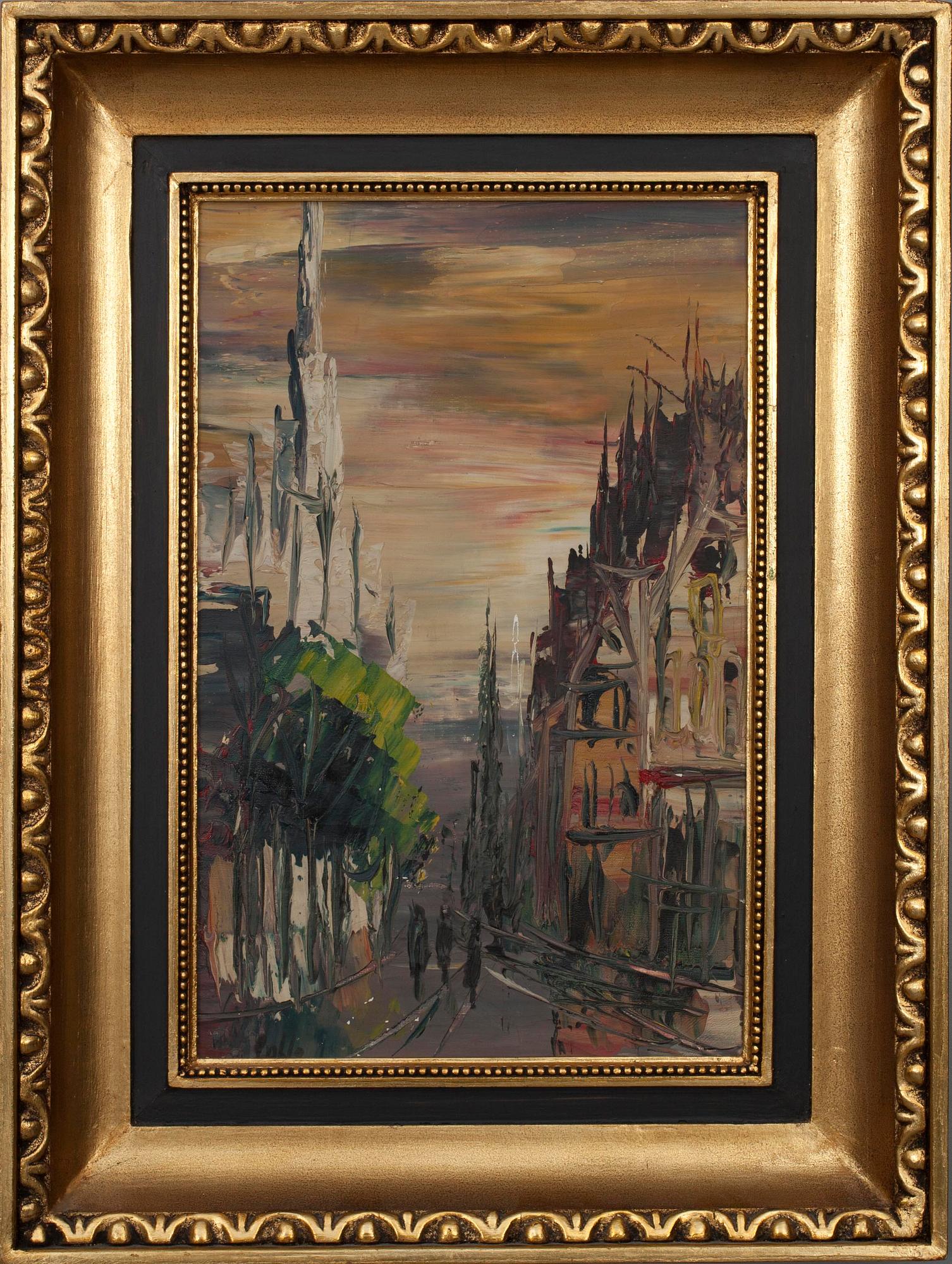 OKÄND KONSTNÄR, olja på duk, sign. Pallo.