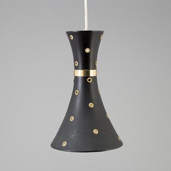 TAKLAMPA, 1950 / 60-tal. Höjd ca 30 (endast lampa).