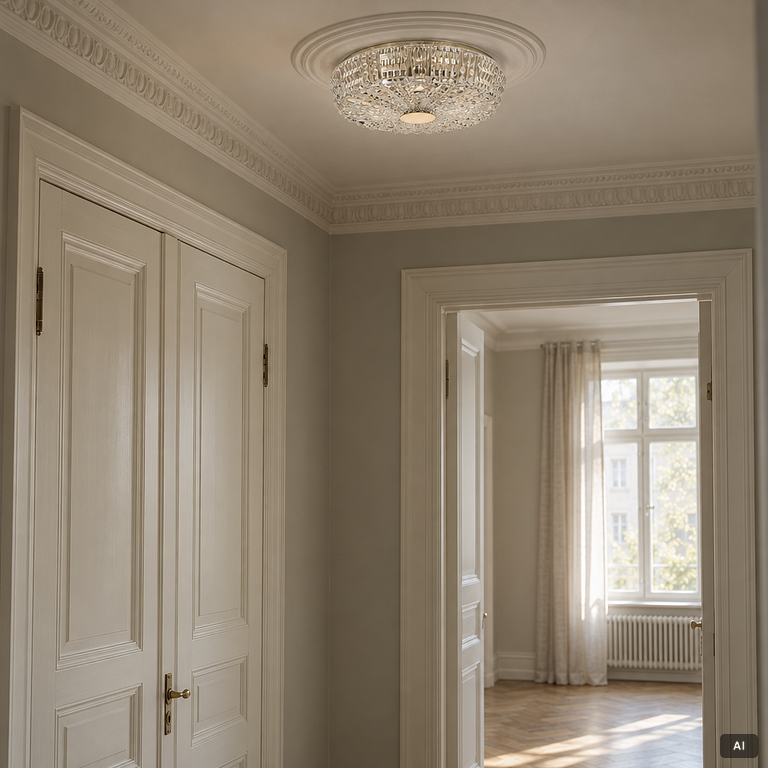 Carl Fagerlund, ceiling lights, a pair, Orrefors, 1960s.