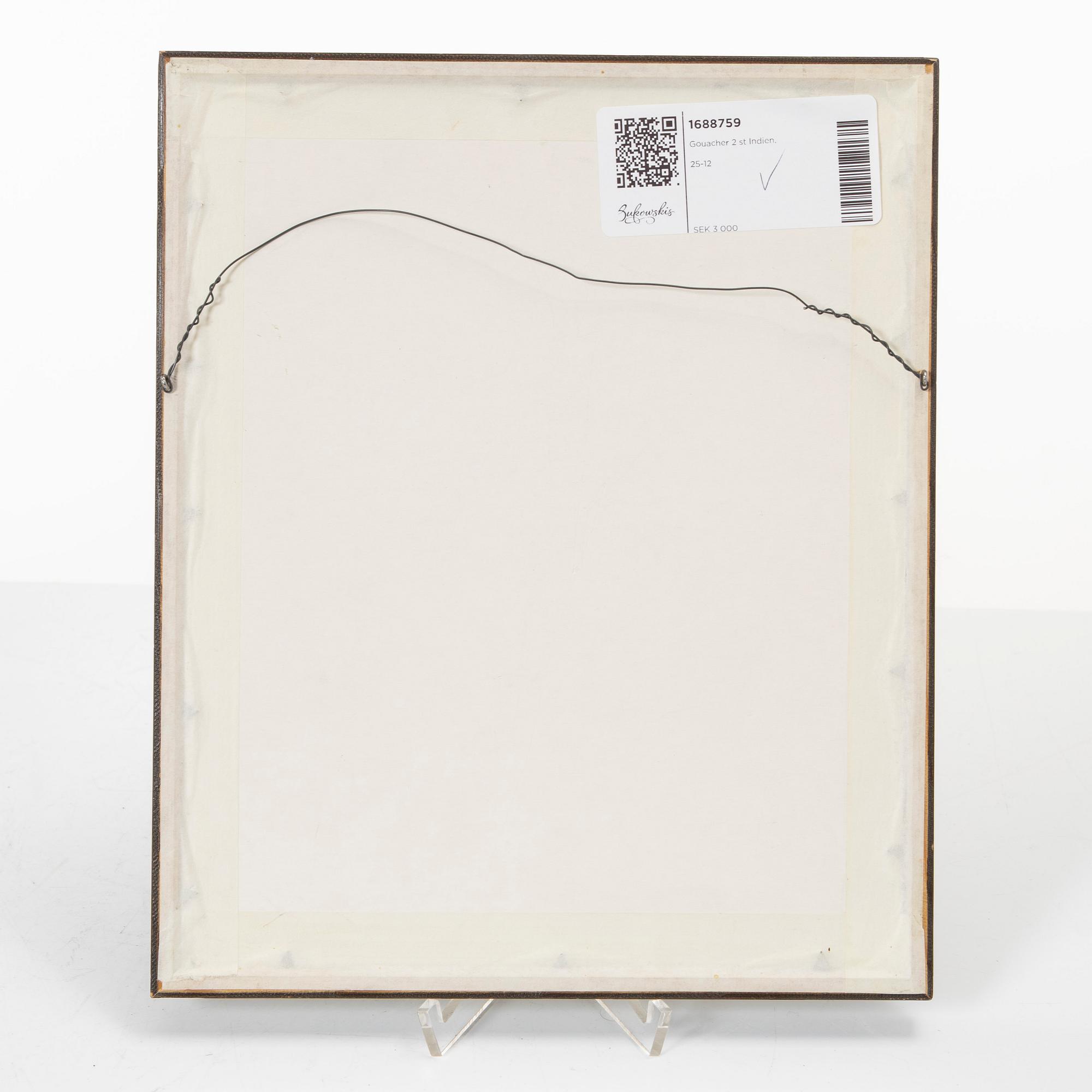 Oidentifierad konstnär, två målningar, Indien, 1900-tal.