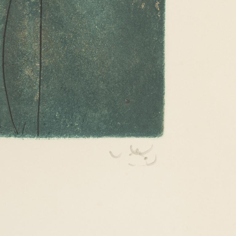 Roberto Matta, akvatintetsning, 1975, signerad 74/100.