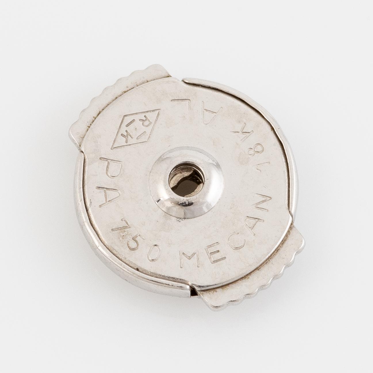 Örhängen 18K vitguld med färgbehandlade gula briljantslipade diamanter.