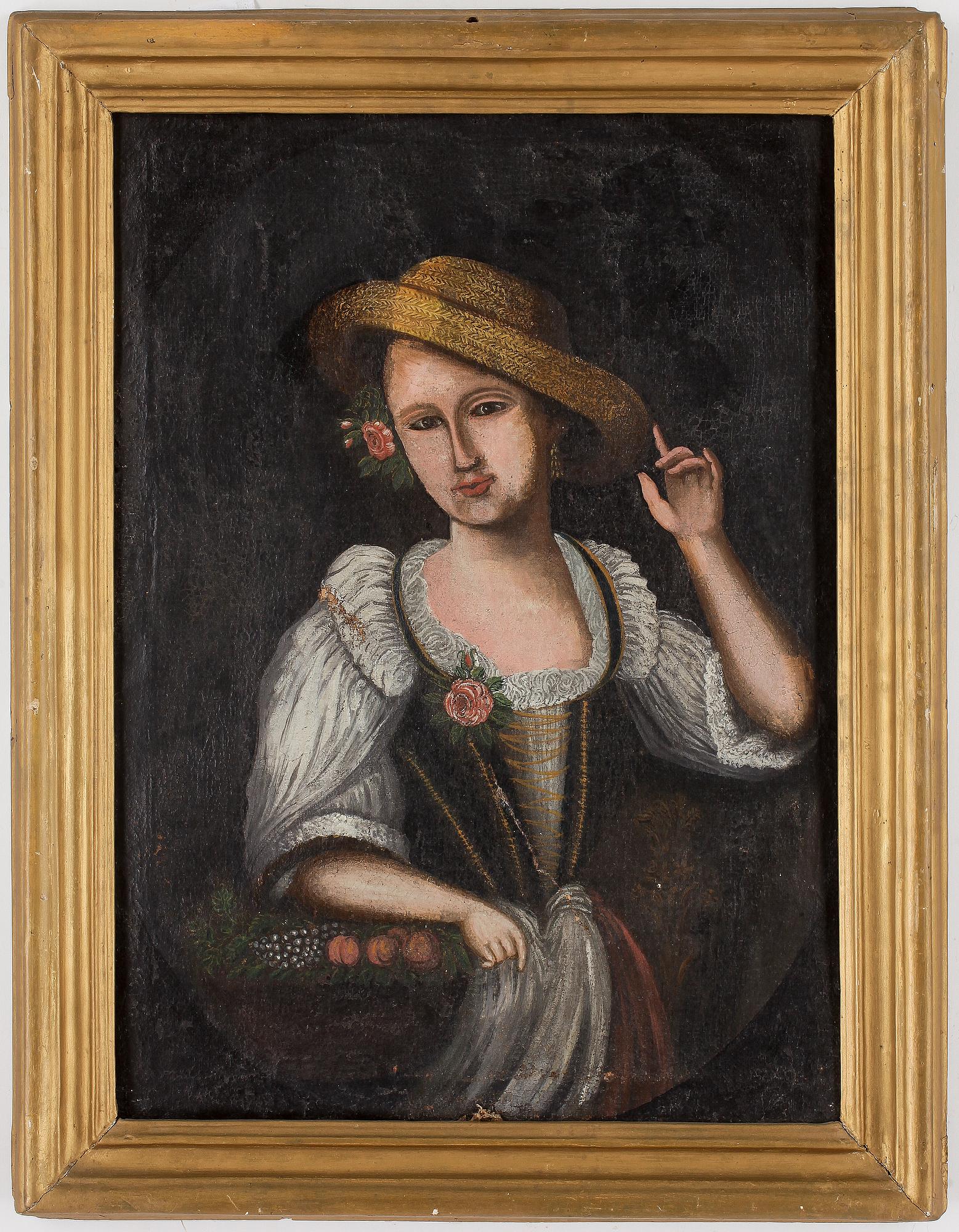 OKÄND KONSTNÄR, olja på duk, 1800-tal.