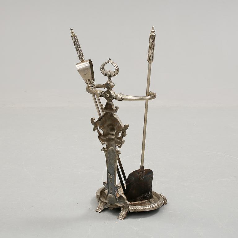 ELDSTÄLL, förnicklad gjutmetall, 1800-talets slut.