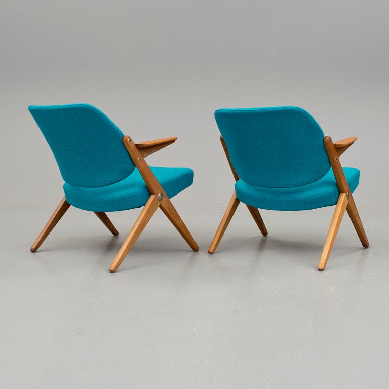 FÅTÖLJER, ett par, "Triva-serien.", Bengt Ruda för Nordiska Kompaniet, modellen formgiven 1953.