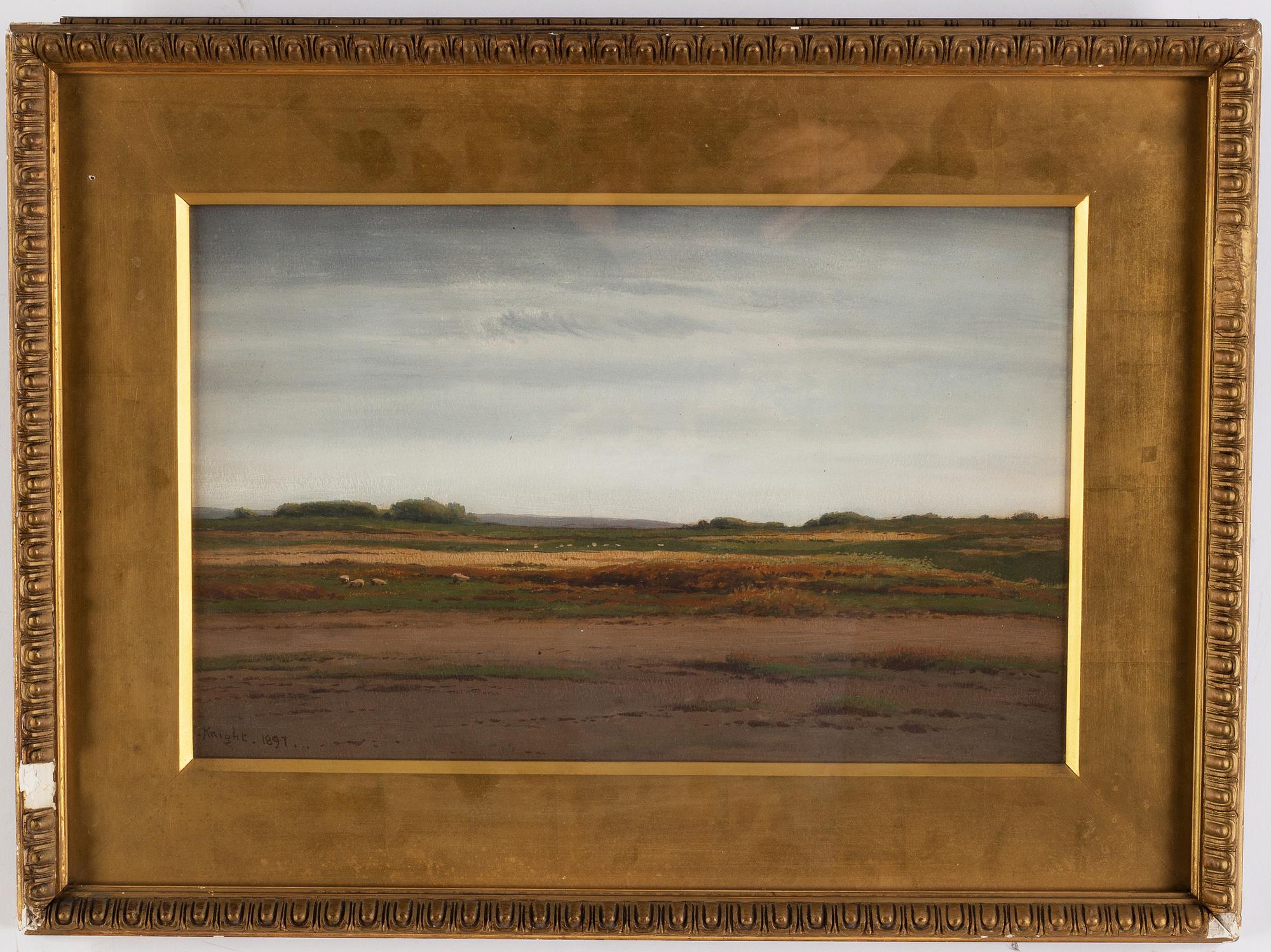 Joseph Knight, gouache, signed and dated 1891.