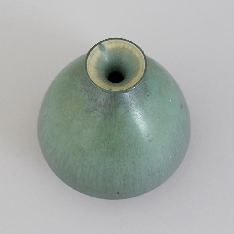 A Berndt Friberg stoneware vase from Gustavsberg studio, signed.