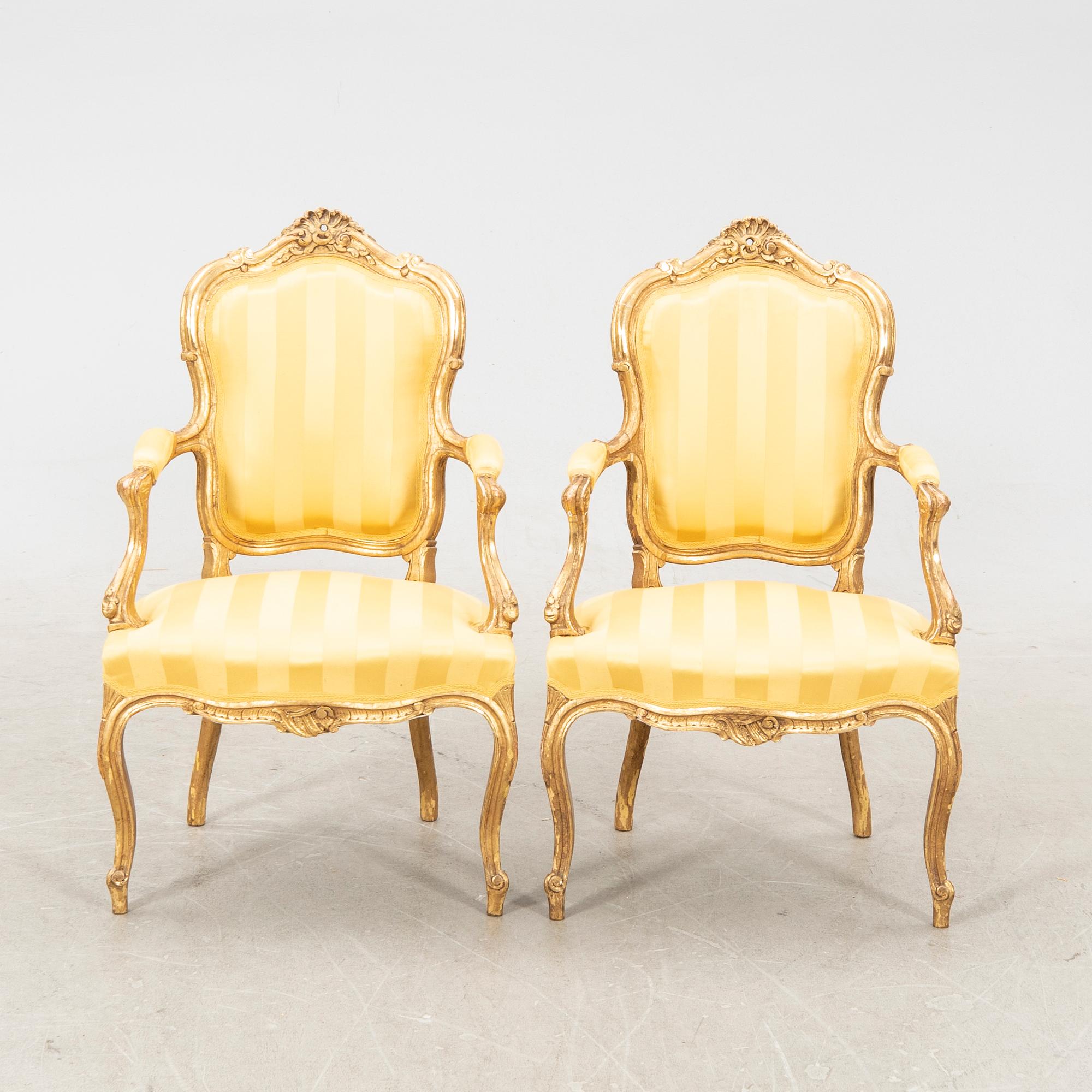 Soffgrupp 5 dlr Rokokostil 1900-talets förta hälft.