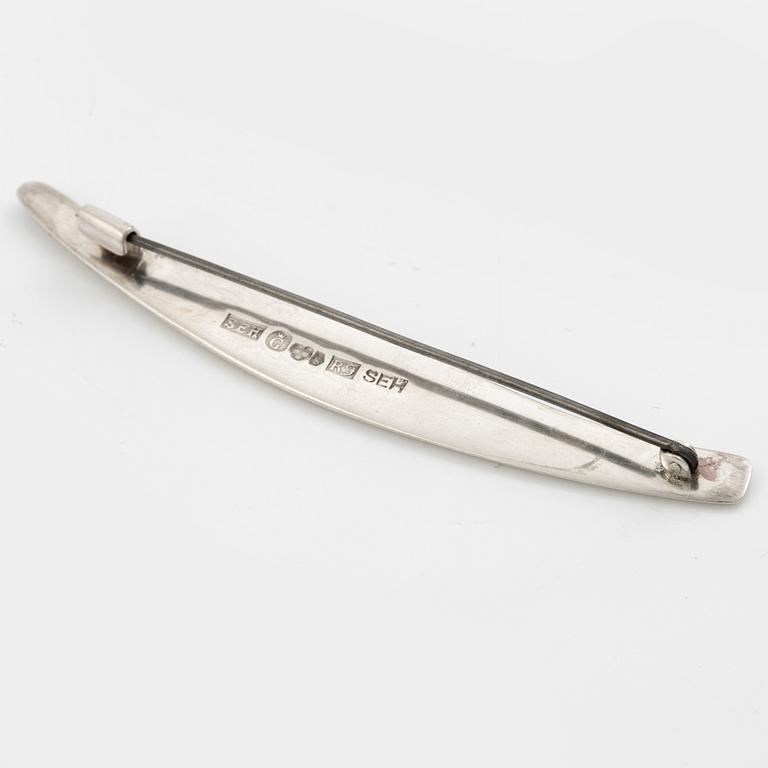 Sven-Erik Högberg, brooch, silver, Gothenburg 1967.