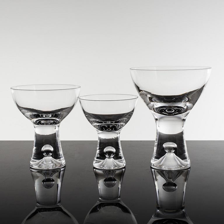 TAPIO WIRKKALA, a 42 piece glass service "Tapio", for Iittala.
