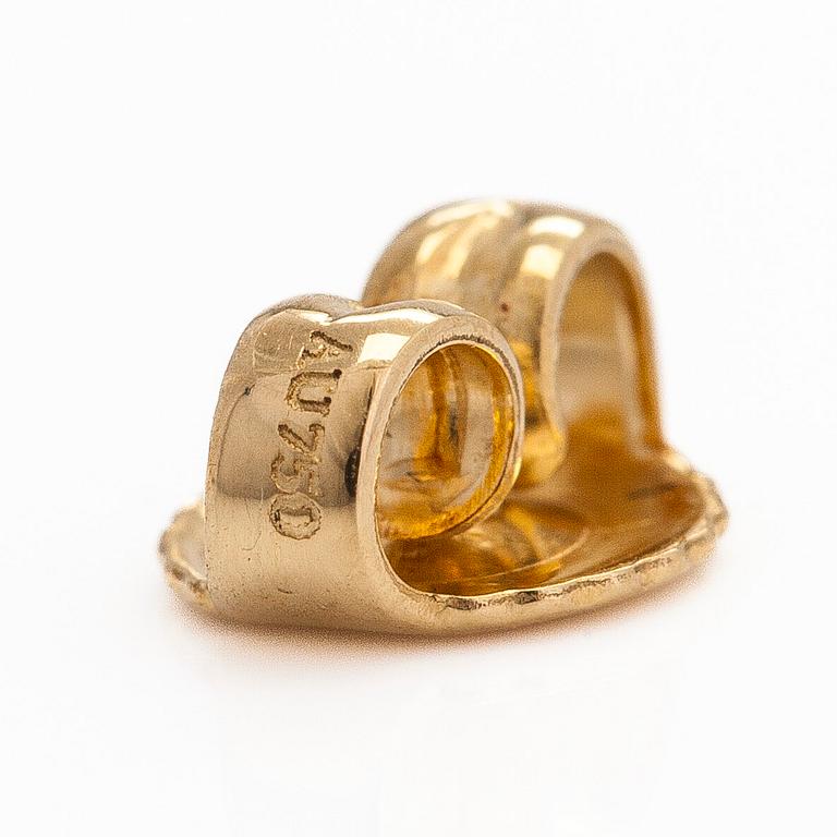 Tiffany & Co, Elsa Peretti, a pair of 18K gold 'Open Heart' earrings.