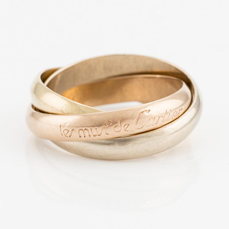 Cartier, ring, "Trinity", 18K gold in three colours.