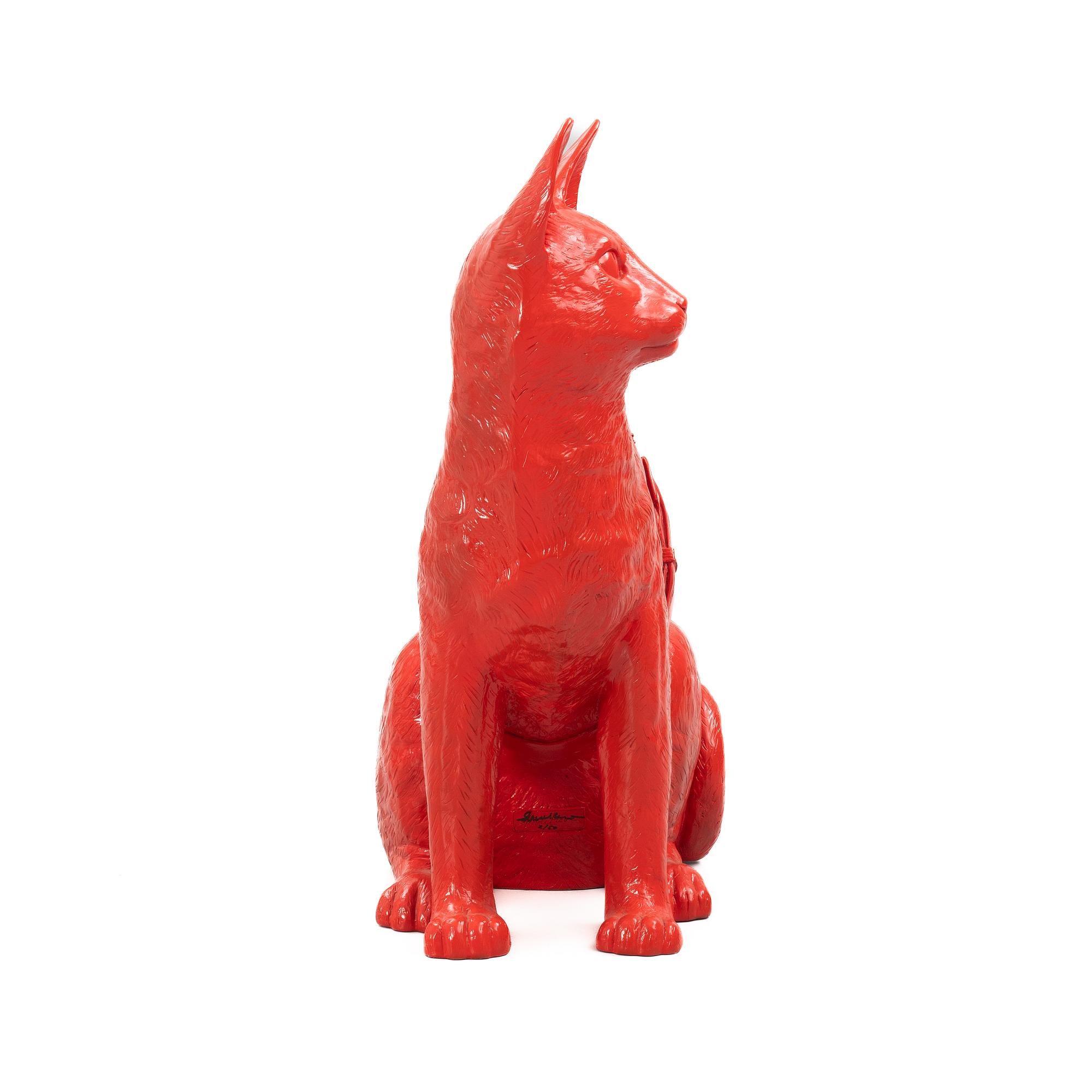 William Sweetlove, "Cloned Cat with pet bottle" (Red).
