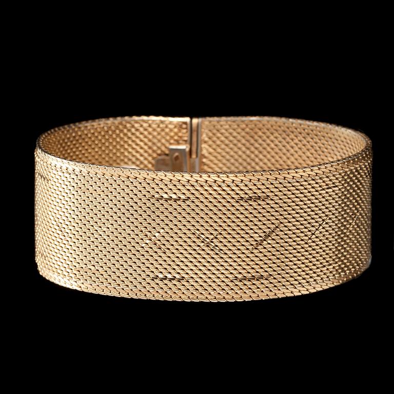 ARMBAND, guld 18K. Vikt 77,4 g.