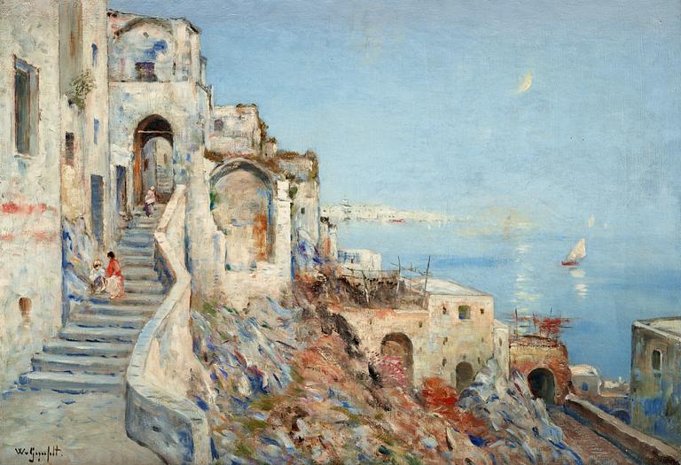Wilhelm von Gegerfelt, Italian coastal scene.