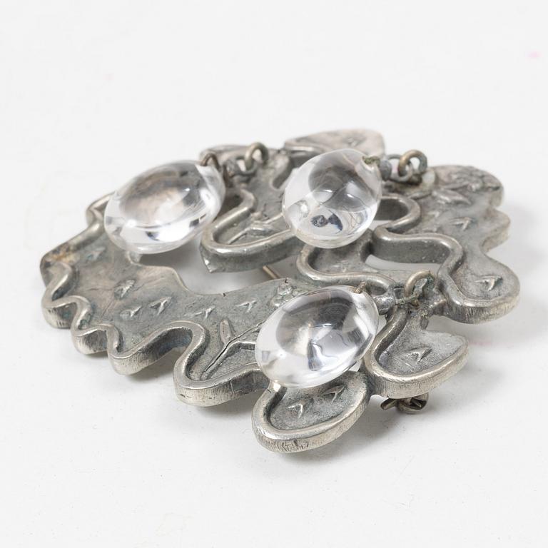 Estrid Ericson, a pewter brooch, model number Z 3874, Svenskt Tenn, 1940s.