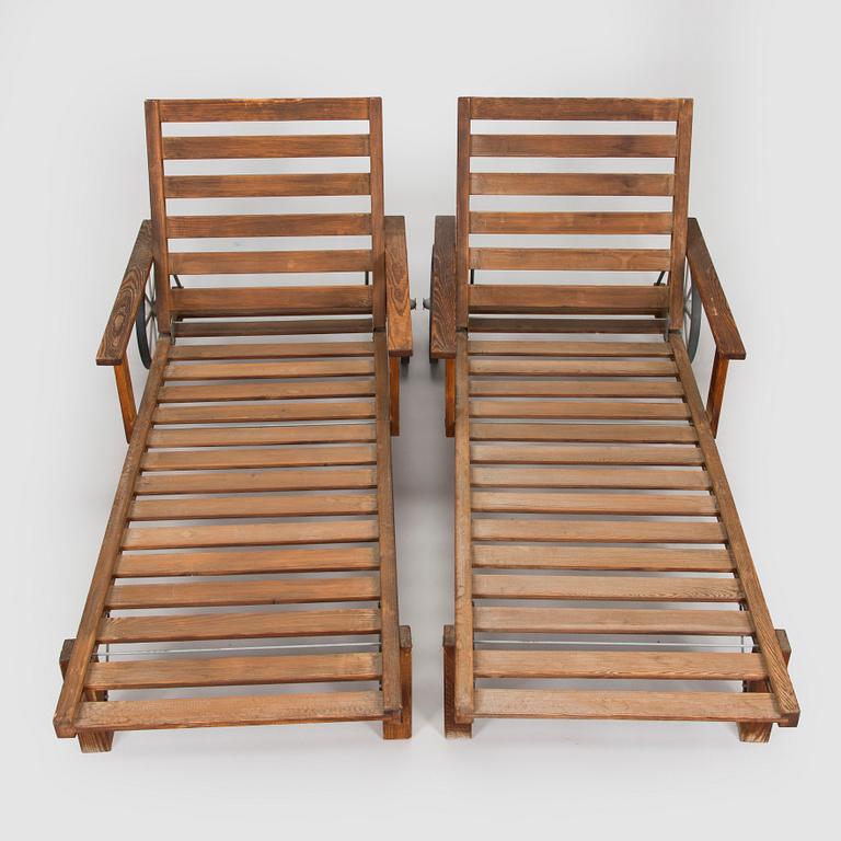 Elsa Stackelberg, a pair of sun loungers, Fri Form, Edsbruk.