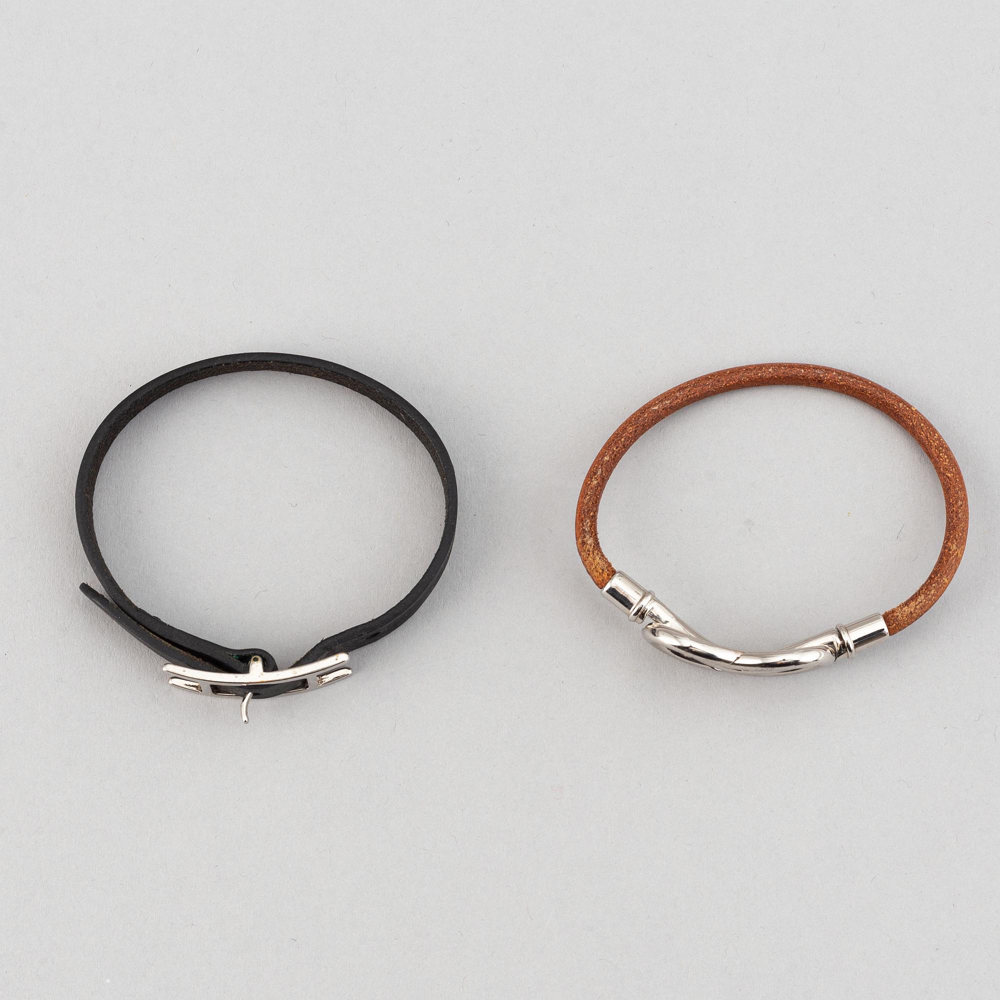 Hermès, two bracelets.