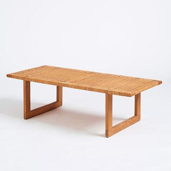 Børge Mogensen, an oak and rattan bench by cabinetmaker Erhard Rasmussen, Denmark 1950s/60s.