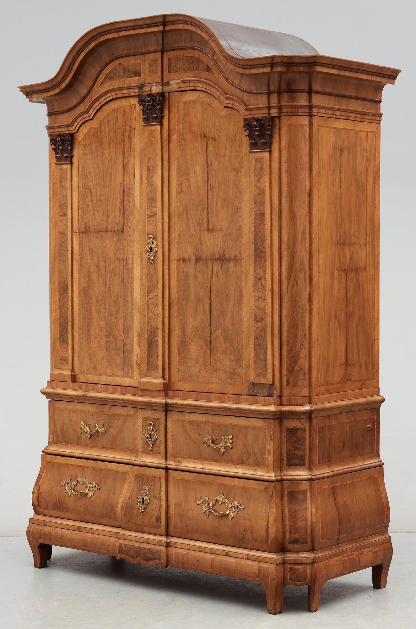 A Swedish Rococo masterpiece cupboard by C. G. Björklund 1778.