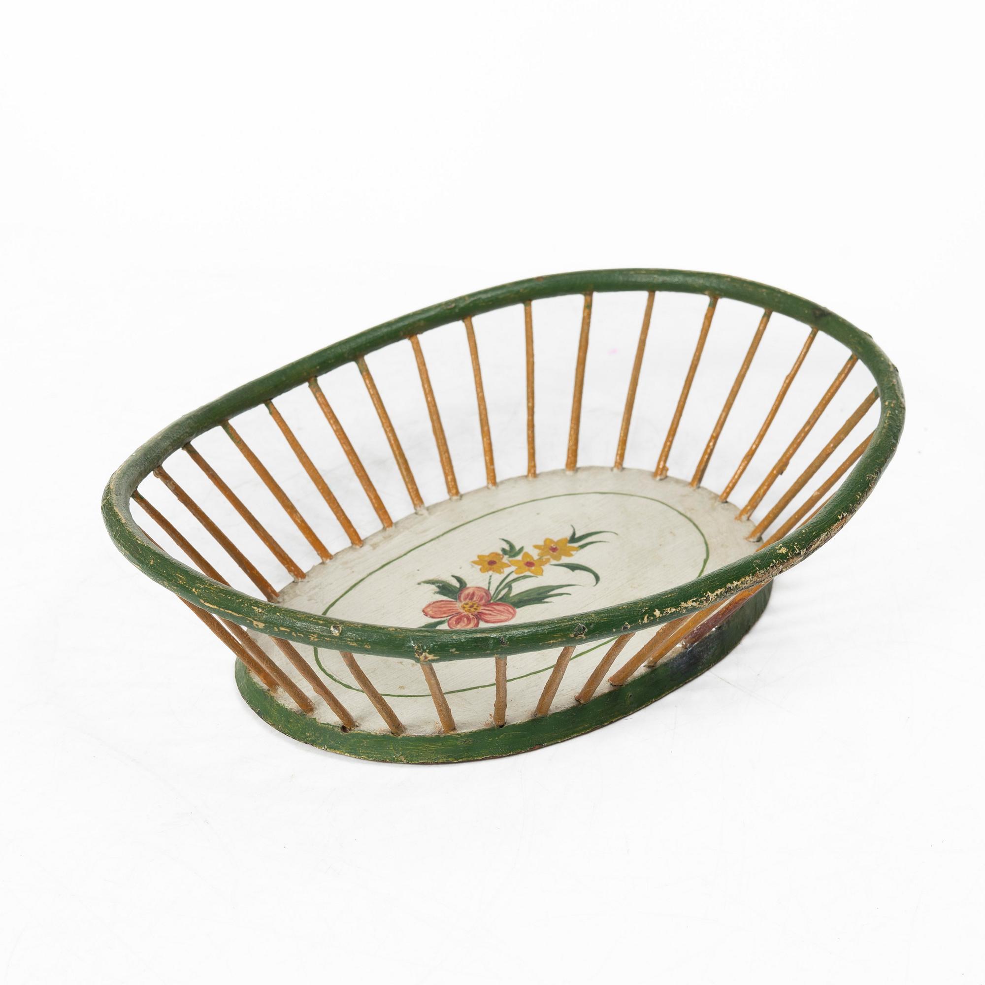 Pine basket, marked 1798.