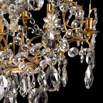 A SWEDISH CHANDELIER BY OLOF WESTERBERG, rokoko, Stockholm 1792.