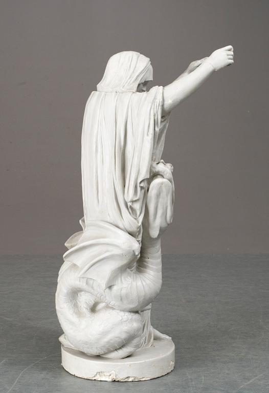A late 18th century plaster sculpture/candelabra after the model by J. T. Sergel.