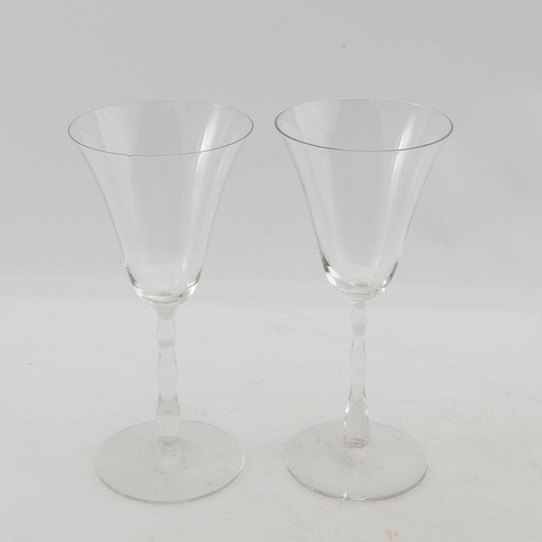 Simon Gate, wine glasses 15 pcs and decanters 2 pcs first half of the 20th century.